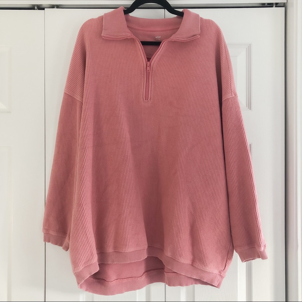 Aerie Corduroy Quarter Zip